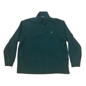 Polo by Ralph Lauren Dark Green Quarter-Zip Sweater